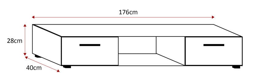 TV-taso Stella, musta/tammi I hinta ja tiedot | TV-tasot | hobbyhall.fi