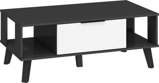 Pöytä Sven, 46 x 120 x 65 cm, musta/valkoinen hinta ja tiedot | Sohvapöydät | hobbyhall.fi