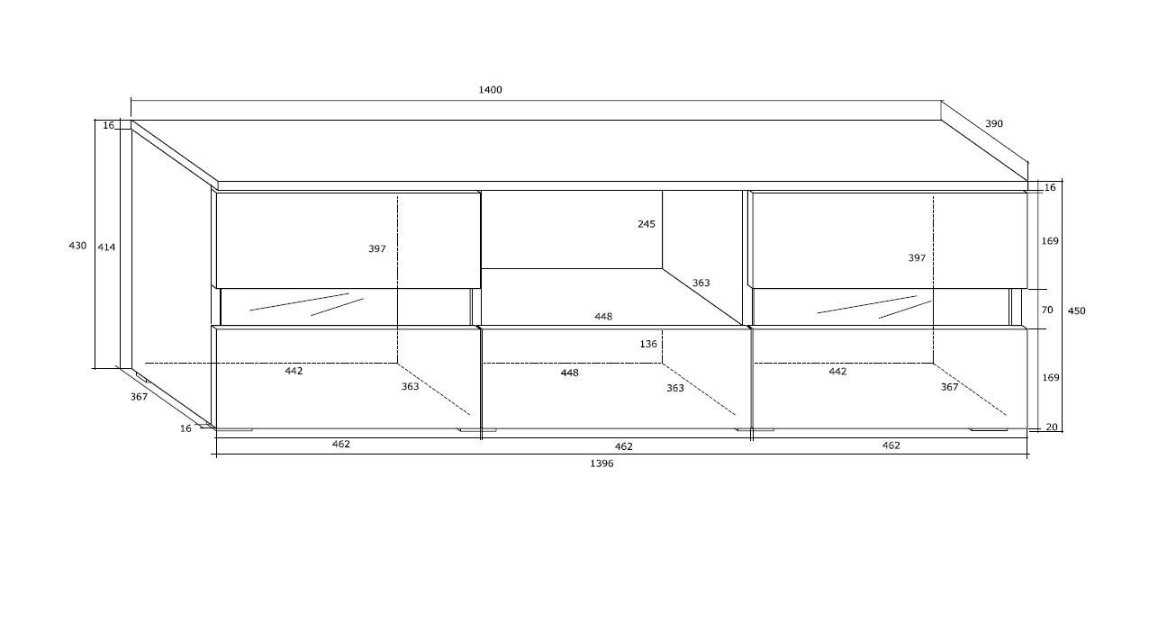 TV-taso Global II, musta hinta ja tiedot | TV-tasot | hobbyhall.fi