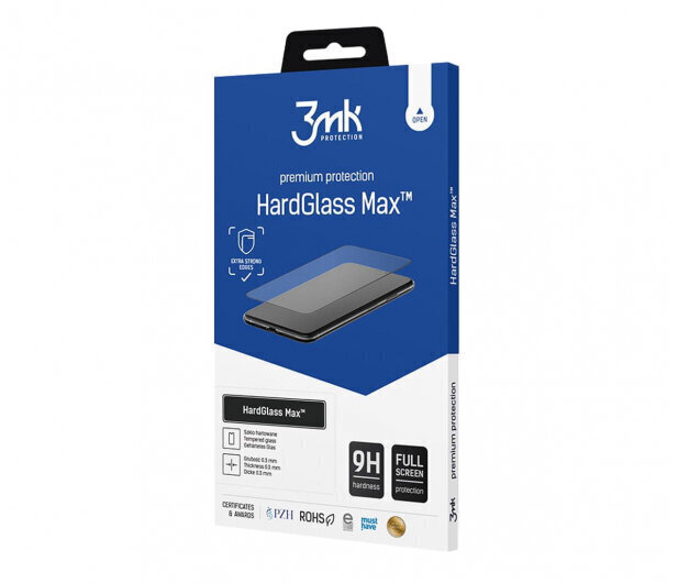 Näytönsuoja 3MK HardGlass Max Apple iPhone 12 Pro Max, musta hinta ja tiedot | Näytönsuojakalvot ja -lasit | hobbyhall.fi