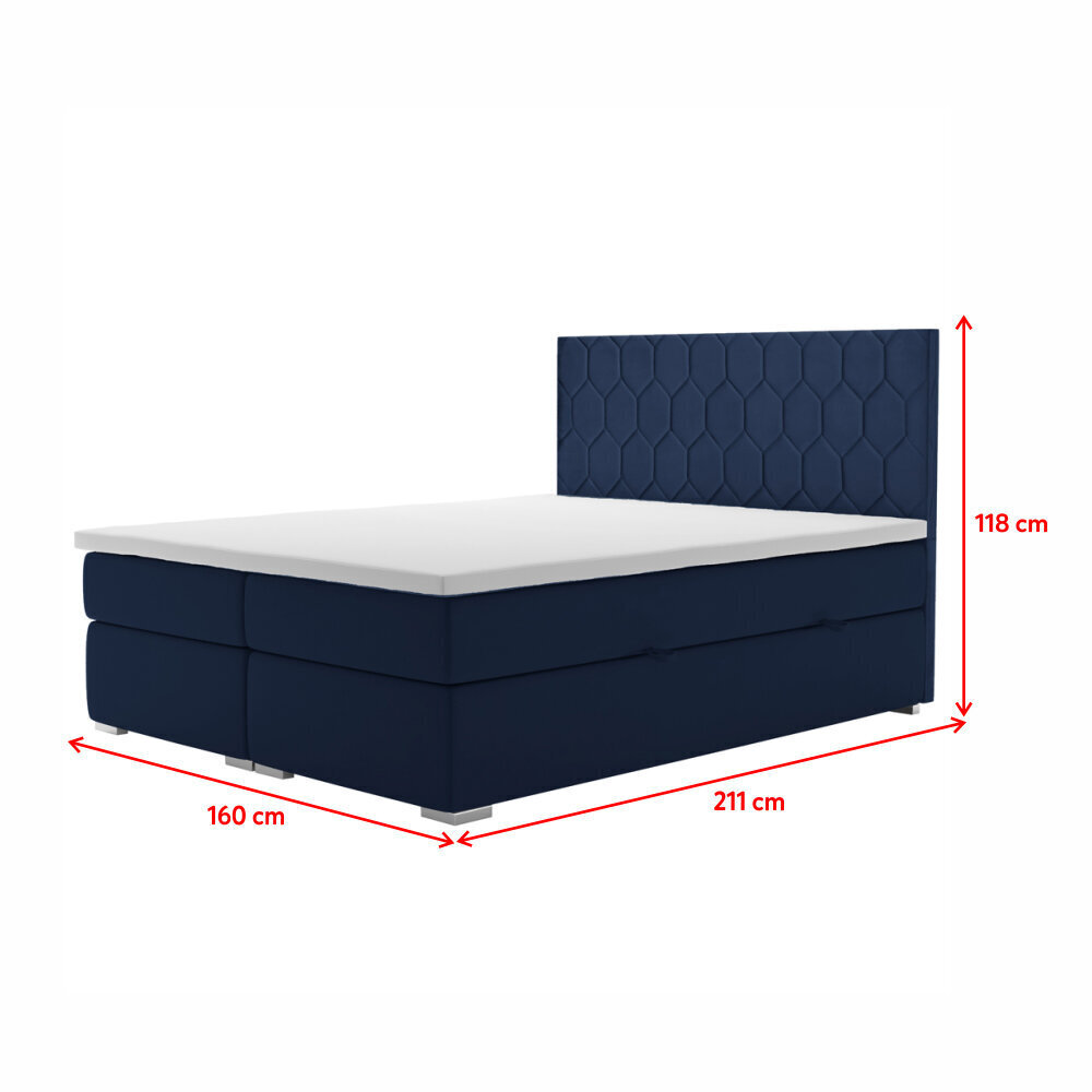 Sänky Selsey Ibella 160x200cm, sininen hinta ja tiedot | Sängyt | hobbyhall.fi