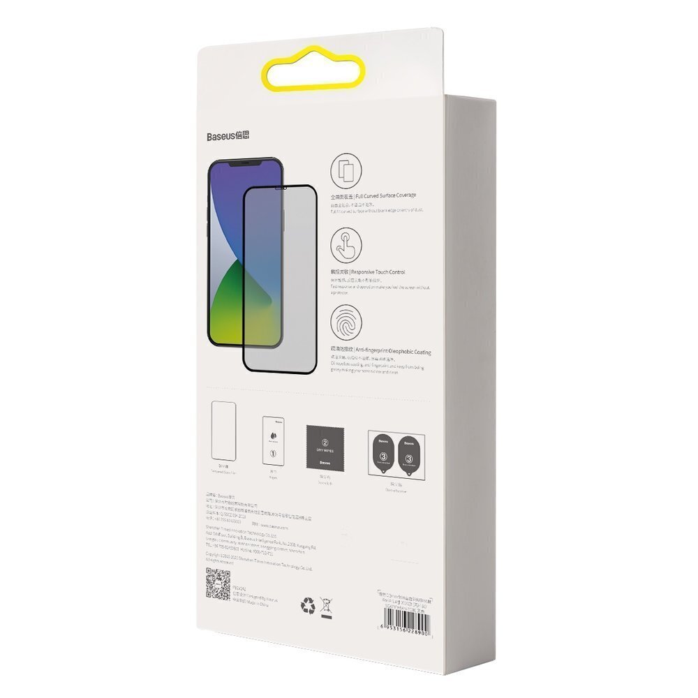 Näytönsuoja Baseus 2x Full screen 0,3 mm Anti Spy Light karkaistu lasi kehyksellä iPhone 12 mini hinta ja tiedot | Näytönsuojakalvot ja -lasit | hobbyhall.fi