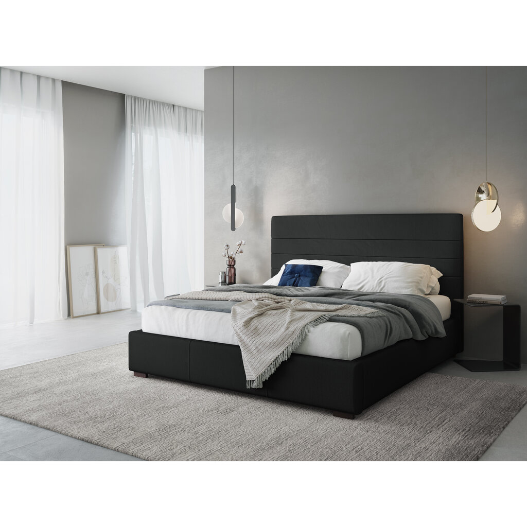 Sänky Micadoni Home Aranda 45, 160x200cm, musta hinta ja tiedot | Sängyt | hobbyhall.fi