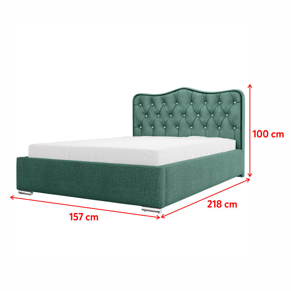 Sänky Selsey Sytian, 140x200 cm, vihreä hinta ja tiedot | Sängyt | hobbyhall.fi