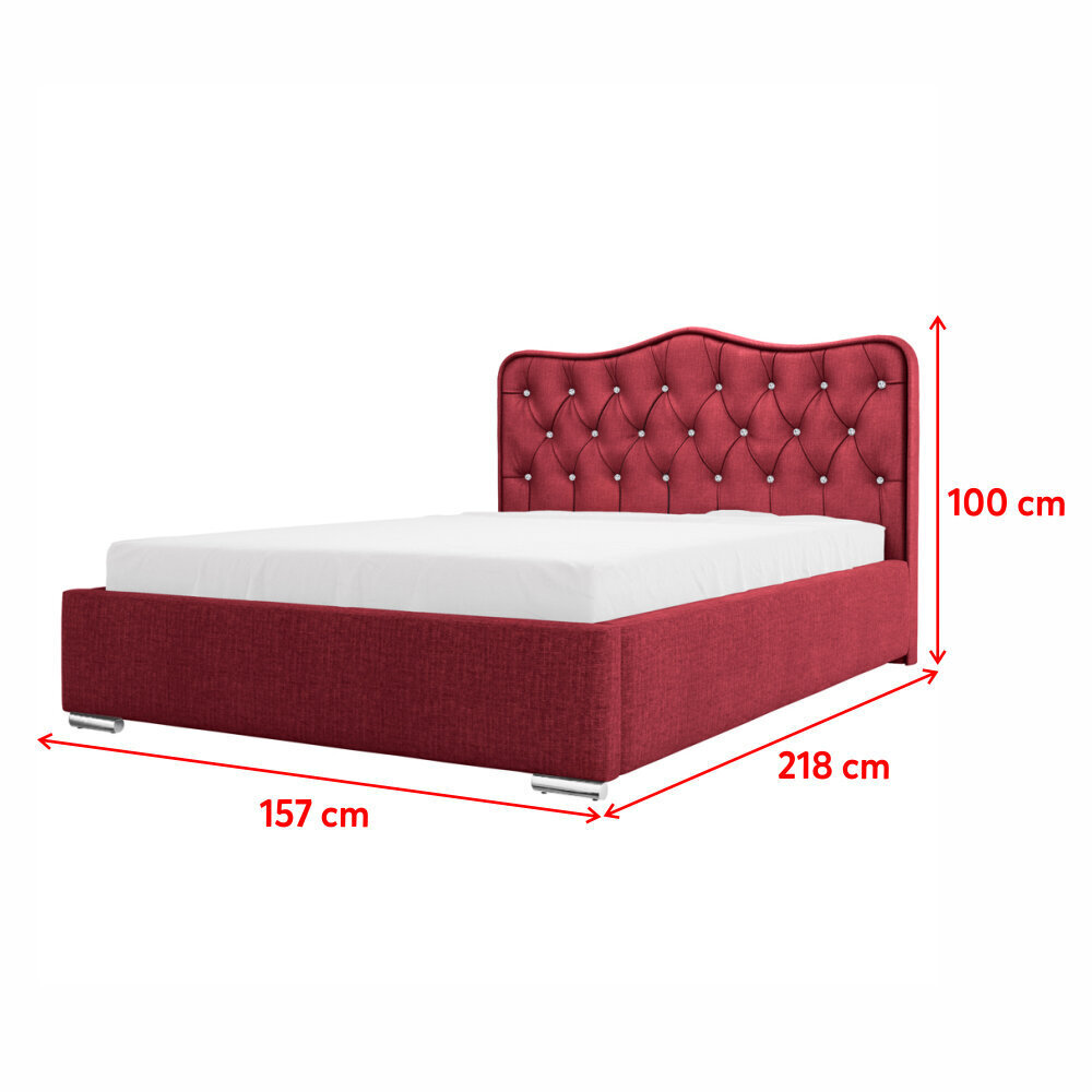 Sänky Selsey Sytian, 140x200 cm, punainen hinta ja tiedot | Sängyt | hobbyhall.fi