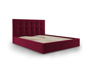 Sänky Micadoni Home Phaedra 160x200 cm, tummanpunainen velour hinta ja tiedot | Sängyt | hobbyhall.fi