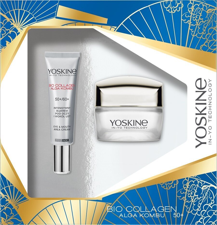 Set Yoskine Bio Collagen: päivävoide 50+, 50ml + silmänympärysvoide, 15ml hinta ja tiedot | Kasvovoiteet | hobbyhall.fi