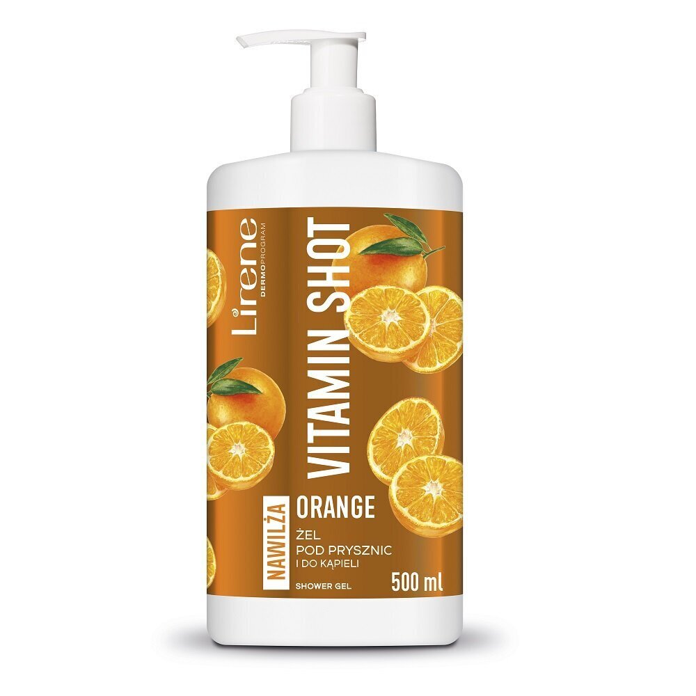 Suihkugeeli Lirene Vitamin Shot Orange, 500 ml hinta ja tiedot | Suihkusaippuat ja suihkugeelit | hobbyhall.fi