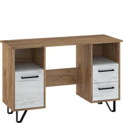 Tietokonepöytä BOS-01, Craft kultainen/Craft valkoinen hinta ja tiedot | Tietokonepöydät ja työpöydät | hobbyhall.fi