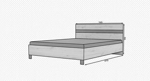 Sänky ADRK Furniture Malen, 160x200 cm, ruskea hinta ja tiedot | Sängyt | hobbyhall.fi