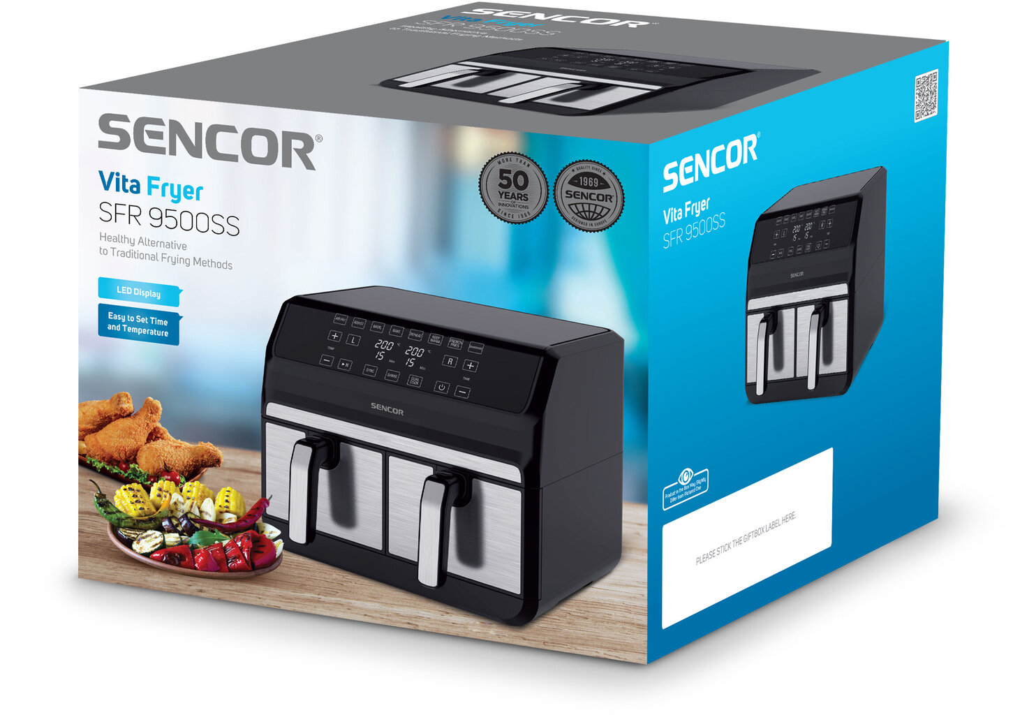 Sencor SFR 9500SS airfryer hinta ja tiedot | Airfryerit ja friteerauskeittimet | hobbyhall.fi