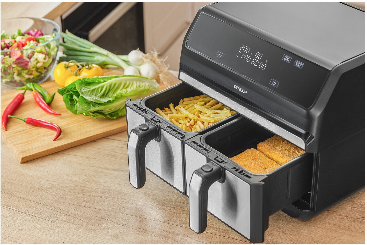 Sencor SFR 9500SS airfryer hinta ja tiedot | Airfryerit ja friteerauskeittimet | hobbyhall.fi