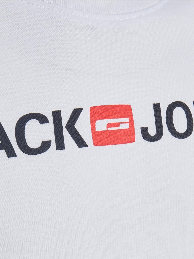 Jack & Jones lasten t-paita 12212865*03, valkoinen hinta ja tiedot | Poikien paidat | hobbyhall.fi