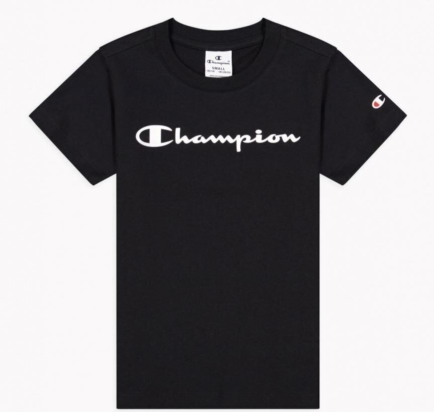 Champion lasten t-paita 404327*KK001, musta hinta ja tiedot | Tyttöjen paidat | hobbyhall.fi