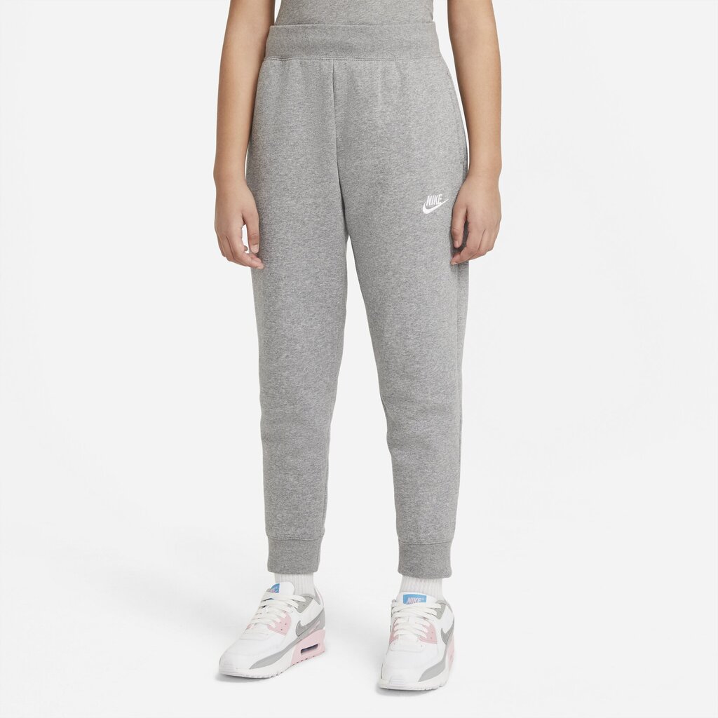 Nike lasten verryttelyhousut Club DC7207*091, vaaleanharmaa hinta ja tiedot | Tyttöjen leggingsit ja housut | hobbyhall.fi