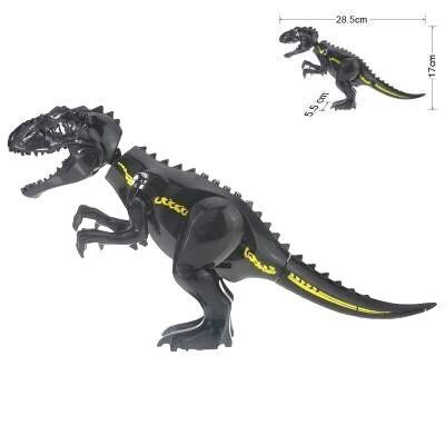 Dino Park Jurrasic Dinosaur Black Tyrannosaurus hahmo, 7 osaa