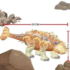 Dinosaurus Ruskea Ankylosaurus hahmo Dino Park Jurrasic, 7 osaa hinta ja tiedot | LEGOT ja rakennuslelut | hobbyhall.fi