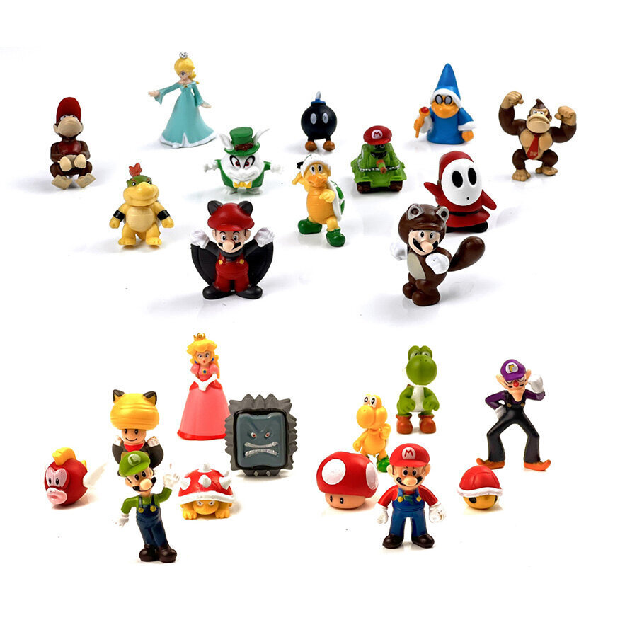 Super Mario Bros. hahmosarja, 48 kpl + lelupussi hinta ja tiedot | Poikien lelut | hobbyhall.fi