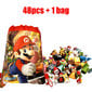 Super Mario Bros. hahmosarja, 48 kpl + lelupussi hinta ja tiedot | Poikien lelut | hobbyhall.fi