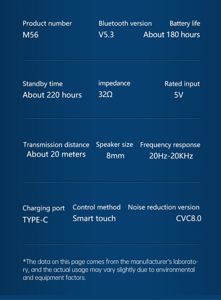 Langattomat Bluetooth-kuulokkeet TWS M56 hinta ja tiedot | Kuulokkeet | hobbyhall.fi