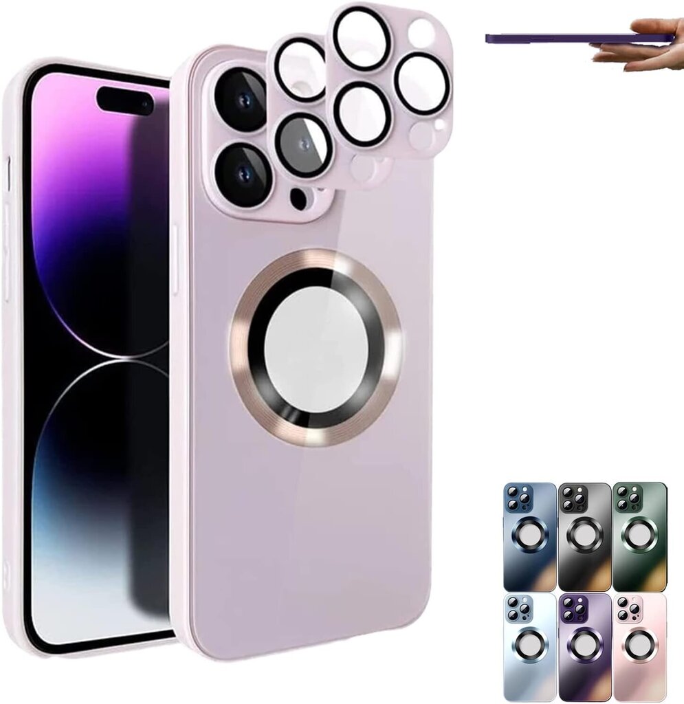 Soundberry AG(matte glass,support Magsafe) Apple iPhone 14 Pro pinkki hinta ja tiedot | Puhelimen kuoret ja kotelot | hobbyhall.fi