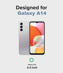 Soundberry Sparkle transparent silikonikuori Samsung Galaxy A14 4G/A14 5G musta hinta ja tiedot | Puhelimen kuoret ja kotelot | hobbyhall.fi