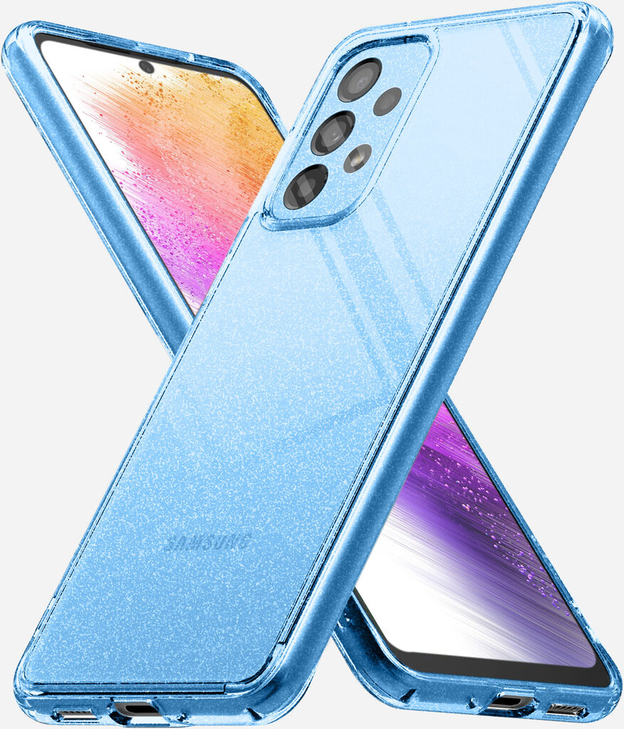 Soundberry Sparkle transparent silikonikuori Samsung Galaxy A53/A53 5G sininen hinta ja tiedot | Puhelimen kuoret ja kotelot | hobbyhall.fi