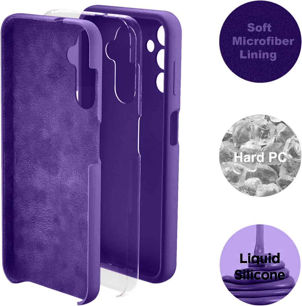 Suojasarja Soundberry silikonikuori Samsung Galaxy A14 5G violetti - Northwest purple hinta ja tiedot | Puhelimen kuoret ja kotelot | hobbyhall.fi