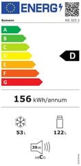 Bomann KG322.1W hinta ja tiedot | Jääkaapit | hobbyhall.fi