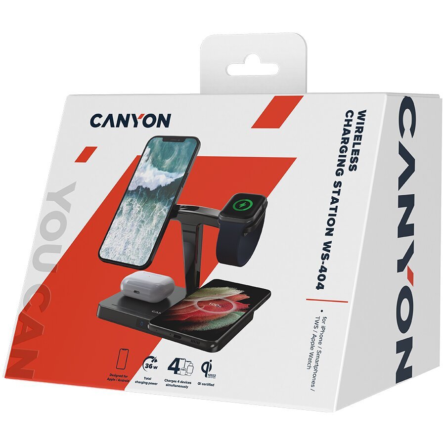 Canyon WS-404 4in1 hinta ja tiedot | Puhelimen laturit | hobbyhall.fi