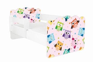 Lasten sänky ALEX 53 160 cm x 80 cm, patjalla ja irrotettavalla suojakaiteella hinta ja tiedot | Lastensängyt | hobbyhall.fi