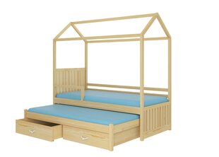 Sänky ADRK Furniture Jonasek sivusuojalla 80x180cm, vaaleanruskea hinta ja tiedot | Lastensängyt | hobbyhall.fi