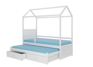 Sänky ADRK Furniture Jonasek sivusuojalla 90x200cm, valkoinen hinta ja tiedot | Lastensängyt | hobbyhall.fi