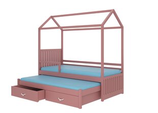 Sänky ADRK Furniture Jonasek sivusuojalla 90x200cm, pinkki hinta ja tiedot | Lastensängyt | hobbyhall.fi