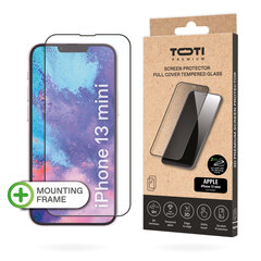 Toti Premium 4779040337761 PREMIUM TEMPERED näytönsuojalasi 3D-täyskuori iPhone 13 minille (5,4 '') Musta hinta ja tiedot | Näytönsuojakalvot ja -lasit | hobbyhall.fi