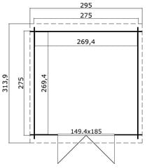 Pihavaja San Jose275 7,3 m² hinta ja tiedot | Piharakennukset | hobbyhall.fi