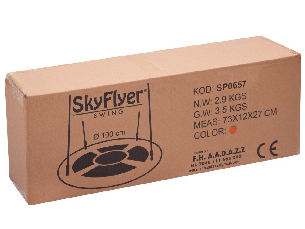 SkyFlyer ulkokeinu 100cm halkaisija, oranssi hinta ja tiedot | Keinut | hobbyhall.fi