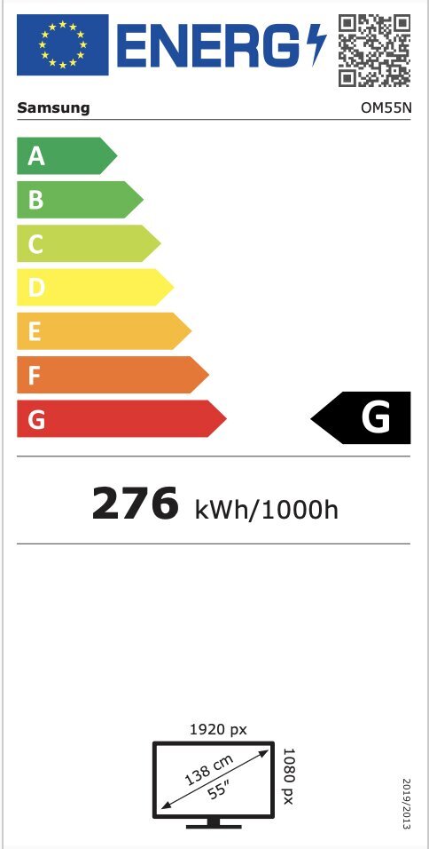Samsung OM55N-S hinta ja tiedot | Näytöt | hobbyhall.fi
