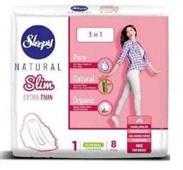 Sleepy Natural SLIM terveyssiteet Normal (8) hinta ja tiedot | Tamponit ja terveyssiteet | hobbyhall.fi