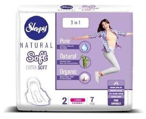 Sleepy Natural SOFT terveyssiteet Long (7) hinta ja tiedot | Tamponit ja terveyssiteet | hobbyhall.fi