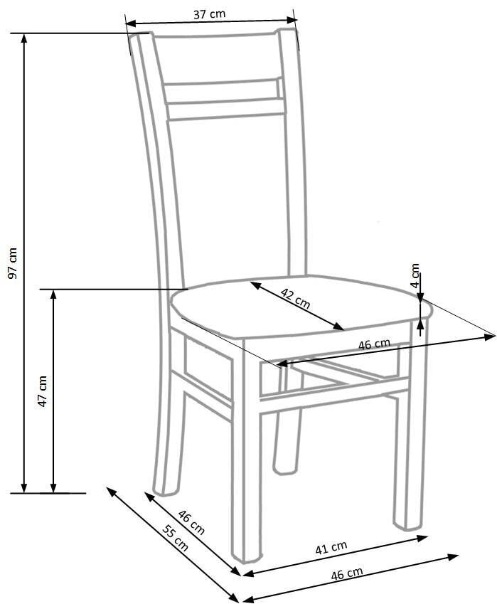 Gerard 2 -tuolit, 2 kpl, tammi / harmaa hinta ja tiedot | Ruokapöydän tuolit | hobbyhall.fi