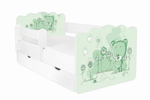 Lasten sänky ALEX 18, 160x80 cm, patja + liinavaatelaatikko + irrotettava suojakaide hinta ja tiedot | Lastensängyt | hobbyhall.fi