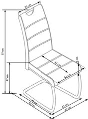 4 tuolin setti K349, harmaa hinta ja tiedot | Ruokapöydän tuolit | hobbyhall.fi