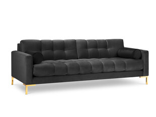 Cosmopolitan Design Bali neljän istuttava sohva, tummanharmaa/kultainen viimeistely hinta ja tiedot | Sohvat ja vuodesohvat | hobbyhall.fi
