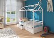 Sänky ADRK Furniture Rose 90x200 cm katto- ja sivusuojalla, valkoinen/sininen hinta ja tiedot | Lastensängyt | hobbyhall.fi