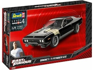 Malliauto, Revell - Fast & Furious Dominics 1971 Plymouth GTX, 1/24, 07692 hinta ja tiedot | LEGOT ja rakennuslelut | hobbyhall.fi