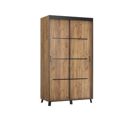 ADRK Furniture Berke Vaatekaappi 120 cm, ruskeana hinta ja tiedot | Kaapit | hobbyhall.fi