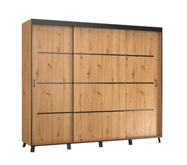 ADRK Furniture Berke vaatekaappi 250 cm, ruskean värinen hinta ja tiedot | Kaapit | hobbyhall.fi