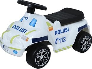 Plasto, Push-pull poliisiauto, valkoisena hinta ja tiedot | Vauvan lelut | hobbyhall.fi