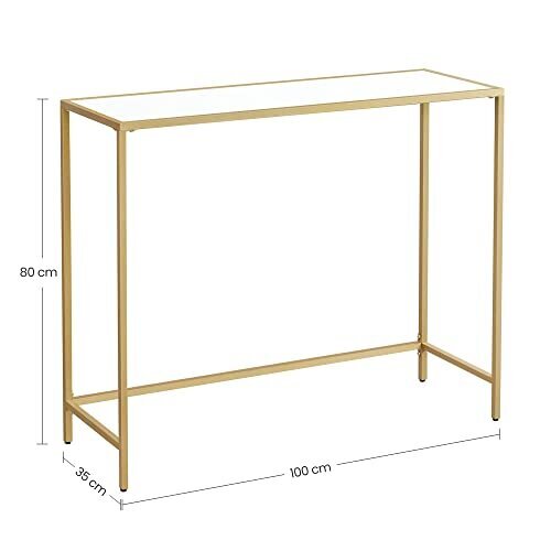 Sivupöytä, 100 x 35 x 80 cm, kultaa hinta ja tiedot | Sivupöydät | hobbyhall.fi